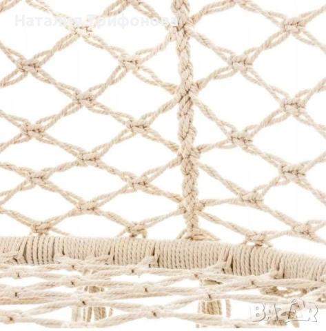 Двойна бежова градинска люлка за двама с възглавници, снимка 3 - Градински мебели, декорация  - 54182366