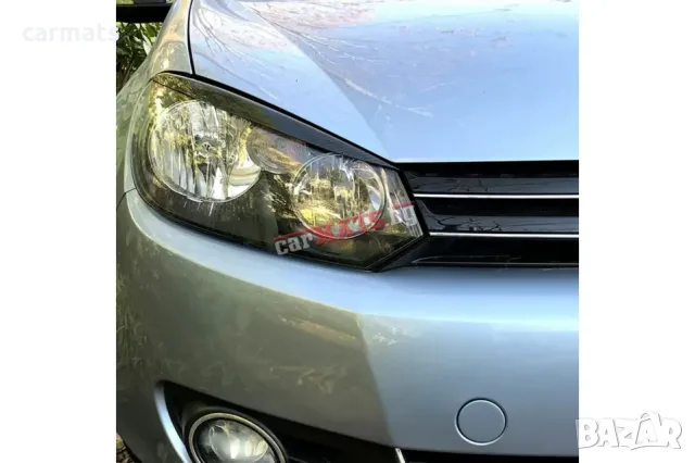 Вежди за фарове за VW Golf 6 (2008–2013) - черен гланц