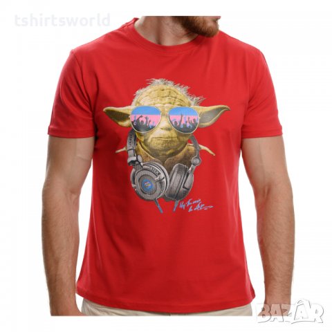 Нова мъжка тениска с трансферен печат Йода, Междузвездни войни (Star Wars), снимка 1 - Тениски - 37664060