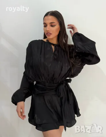 Елегантна черна дамска рокля , снимка 4 - Рокли - 50272298