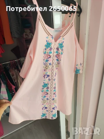 Розова орг.рокля DUBAI размер С/М
