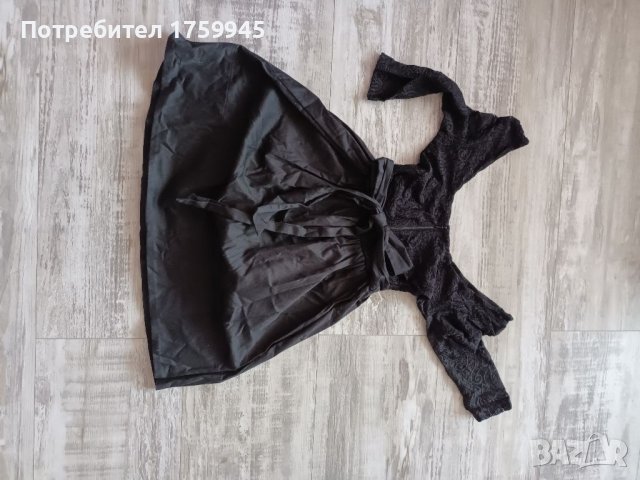 Черна рокля с дантела, снимка 4 - Рокли - 39999691