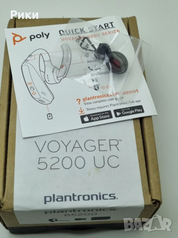 Хендсфри handsfree Bluetooth Plantronics, Voyager 5200 4 микрофона, Caller ID, Батерия 7ч., снимка 8 - Bluetooth слушалки - 52767639