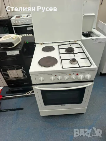 1009  korting  k61y ГОТВАРСКА ПЕЧКА   цена 60 евро -фурна на ток , 2 котлона на ток, 2 на газ -състо, снимка 2 - Печки, фурни - 56018371