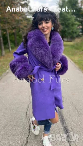 Дамски палта от кашмир, естествена кожа и естествен косъм, снимка 16 - Якета - 48157973