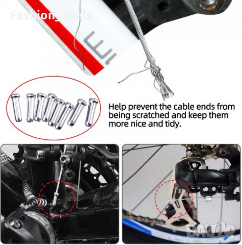 Намален 2 броя спирачен кабел за велосипед / колело 2 метра + капачки, снимка 2 - Части за велосипеди - 33772922