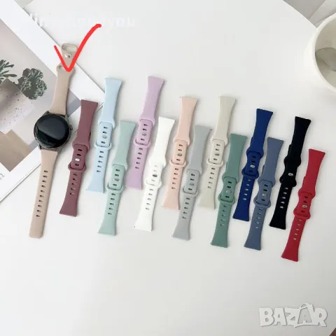 Тясна Силиконова Каишка за Huawei Watch GT5 41мм | GT4 41mm - (18мм), снимка 5 - Смарт гривни - 48138412