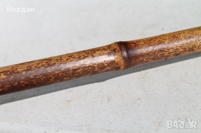 Стар бастун от бамбук със сребърна дръжка, снимка 7 - Колекции - 38300242