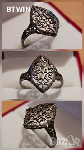 Стари сребърни Немски пръстени - 11 броя ( Проба 925 ) ! , снимка 7 - Пръстени - 52485402