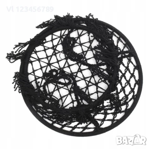 Висяща въжена люлка-хамак, Бежова/черна/+ подарък възглавница, снимка 6 - Къмпинг мебели - 51540726