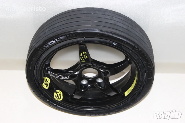 Резервна гума патерица Mercedes W203 / W203 sport coupe CLK A209 C209 / 66.6 5x112 / A1705840538, снимка 4 - Гуми и джанти - 53879624