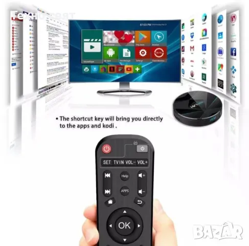 Онлайн телевизия СМАРТ ТВ БОКС HK1 MAX ultra 8K tv box Bluetooth4.0 5G, снимка 8 - Плейъри, домашно кино, прожектори - 47696065