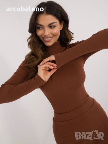 Дамска блуза с оребрена яка Elisee, 6цвята , снимка 14 - Блузи с дълъг ръкав и пуловери - 52370517