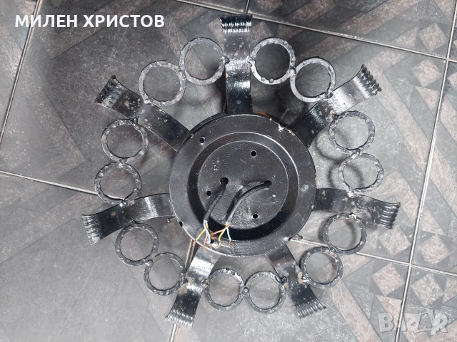 Плафониера от ковано желязо-ф 40см, снимка 4 - Други - 54040935