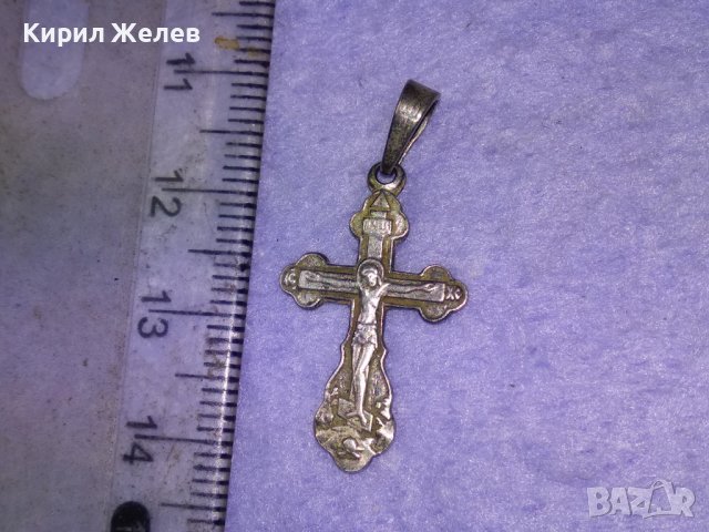 СПАСИ и СОХРАНИ Старинно СРЕБЪРНО ПРАВОСЛАВНО РАЗПЯТИЕ КРЪСТ СРЕБРО 925 с ПЕЧАТ на МАЙСТОРА 40531, снимка 14 - Антикварни и старинни предмети - 42762937