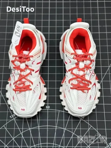 Balenciaga Track Sneaker "White/Red" , снимка 9 - Маратонки - 54358803