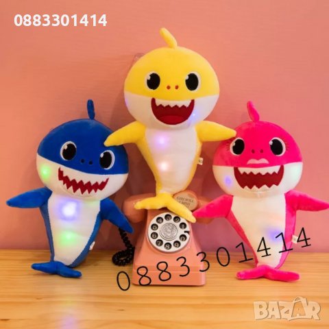Бейби Шарк Плюшени играчки Звук и Светлина Baby Shark Бебе Акула , снимка 6 - Плюшени играчки - 37636216