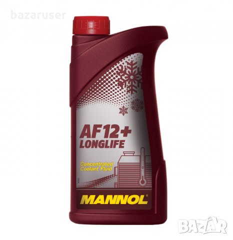 MANNOL-AF12+(-76 C) Антифриз концетрат-червен-1л -4112-1/211031, снимка 1 - Части - 31686152