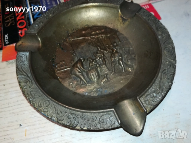 ПЕПЕЛНИК-МЕД/МЕСИНГ-ВНОС SWEDEN 2408251043LCHERY, снимка 12 - Антикварни и старинни предмети - 51470787