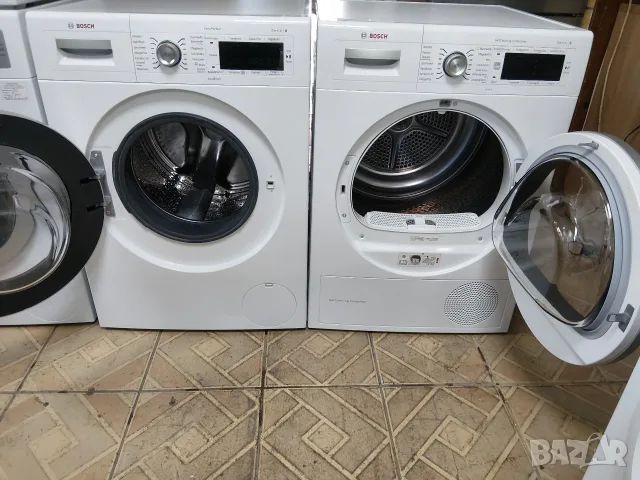 Комплект пералня и сушилня с термопомпа Бош Bosch Serie 8 A+++ 8кг Made in Germany 2 години гаранция, снимка 3 - Перални - 56229707