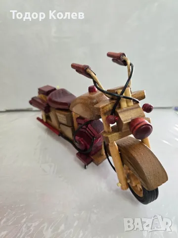 Сувенир мотор ръчна изработка от дърво.     , снимка 3 - Колекции - 49410707