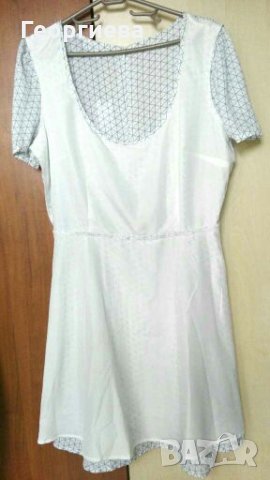 Прелестна чисто нова рокля в бяло и синьо👗🍀S/M, M👗🍀 арт.607, снимка 8 - Рокли - 29195261
