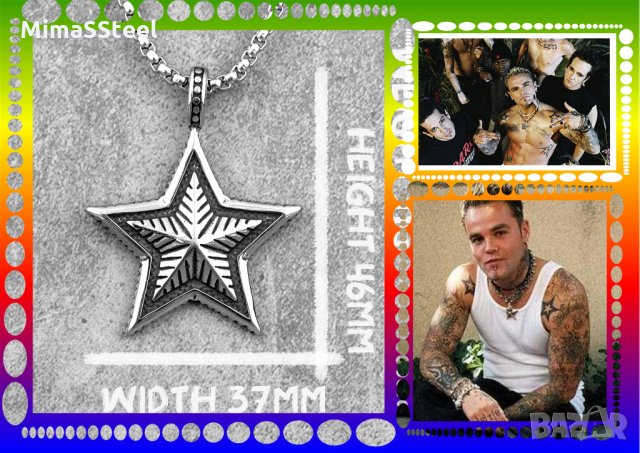 Колие  стомана Star Stainless Steel 316L , снимка 5 - Колиета, медальони, синджири - 29449823