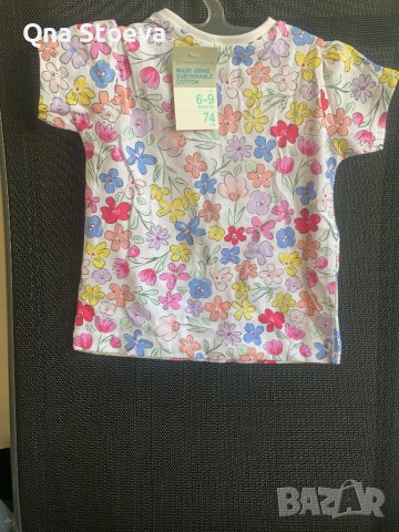 Детски памучни тениски, с ръст от 74 до 92 см, внос от Англия, снимка 5 - Детски тениски и потници - 37454758