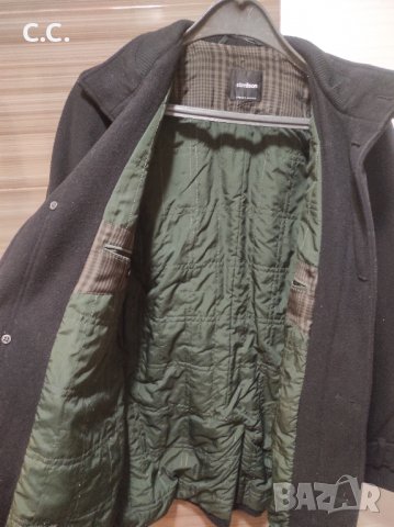 Strellson Черно вълнено палто, размер Л, 50 лв, снимка 3 - Палта - 37921493