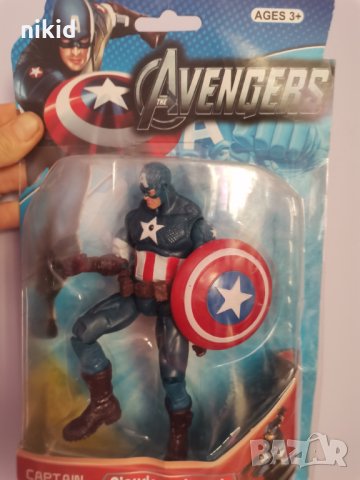 Капитан Америка подвижни стави пластмасова фигурка играчка, снимка 1 - Фигурки - 30443236