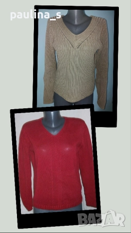 Два различни броя / Марков памучен пуловер с шпиц деколте "InWear" и "Esprit" 