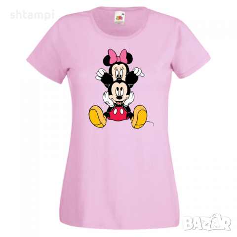 Дамска тениска Mickey & Minnie 3 Мини Маус,Микки Маус.Подарък,Изненада,