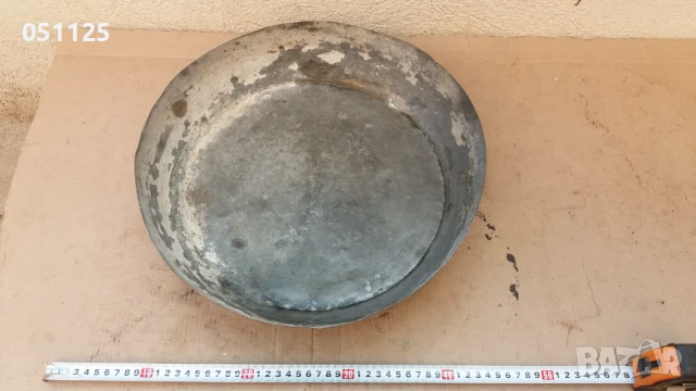 стара голяма кована бакърена тепсия, леген , тава , снимка 4 - Антикварни и старинни предмети - 50596438