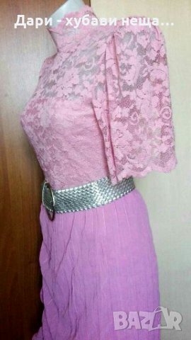 Розово дантелено боди👗🍀M/L,L👗🍀арт.2087, снимка 9 - Корсети, бюстиета, топове - 33703495