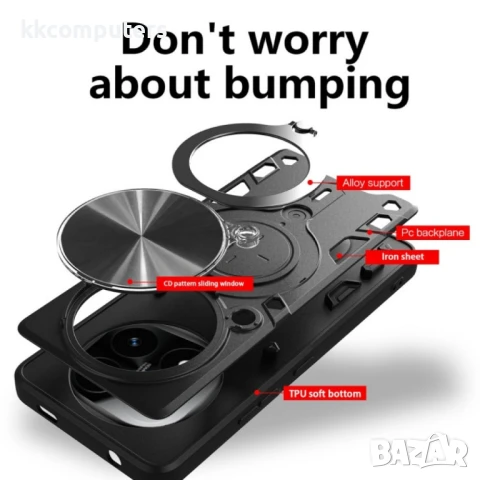 Xiaomi Redmi Note 14 Pro+ 5G Удароустойчив CD Texture Sliding /Camshield Magnetic Holder Калъф и Про, снимка 3 - Калъфи, кейсове - 50906397
