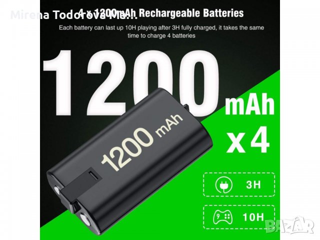 Зарядно устройство за Xbox One Controller Battery, снимка 3 - Аксесоари - 36594628