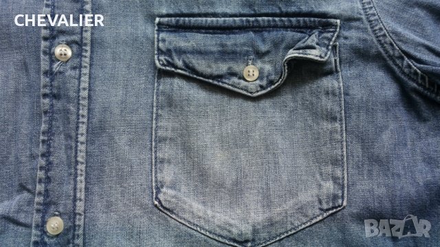 H & M BOYFREND Shirt Размер M мъжка дънкова риза 20-56, снимка 5 - Ризи - 42593503