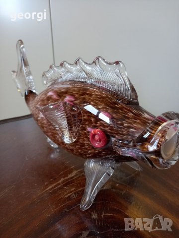 Риба от цветно стъкло Murano  11/2, снимка 4 - Декорация за дома - 34934238