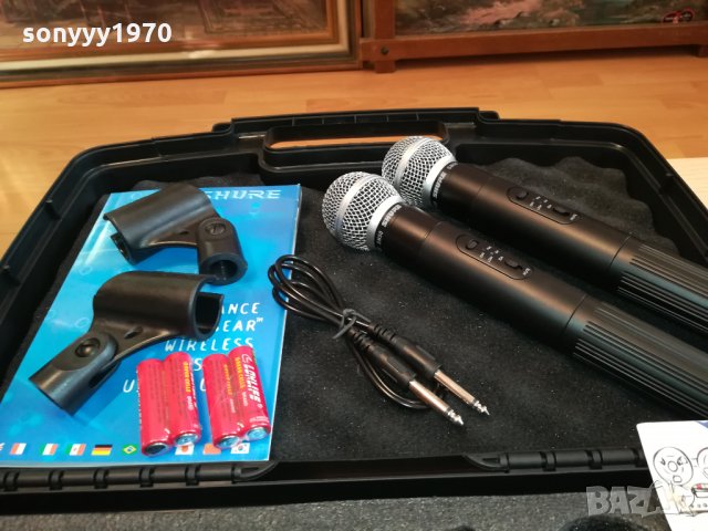 SHURE SM58 БЕЗЖИЧНИ МИКРОФОНИ 2бр 2001221247, снимка 5 - Микрофони - 35499284