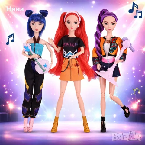 Комплект K- POP Devil Hunter Girls ❤️  3 бр пеещи , модни кукли, 30 см, снимка 6 - Кукли - 55777001