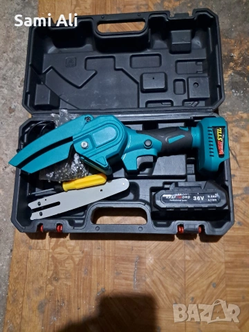 Акумулаторен мини верижен трион KRAFTWORLD 36V – Пълен комплект, снимка 4 - Други инструменти - 53982490