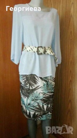 НОВА,С ЕТИКЕТ блуза в небесно синьо👗🍀M 38 - 40👗🍀арт.1033