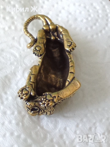 Бронзова фигурка на тигър 44645, снимка 5 - Колекции - 54170864