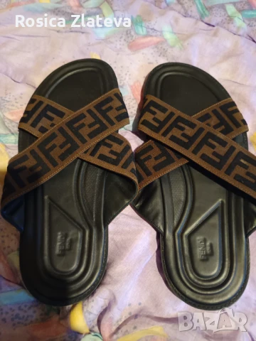 Оригинални Мъжки чехли Fendi Roma, снимка 4 - Маратонки - 51183807