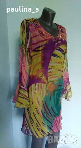 Уникална плажна рокля / туника от органза / универсален размер