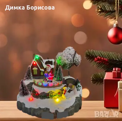 Коледна декорация Дядо Коледа в селото – Светеща празнична магия за вашия дом, снимка 2 - Други - 47557127