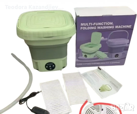 Електрическа компактна преносима пералня с горен отвор и контрол на докосване, снимка 2 - Перални - 50640747