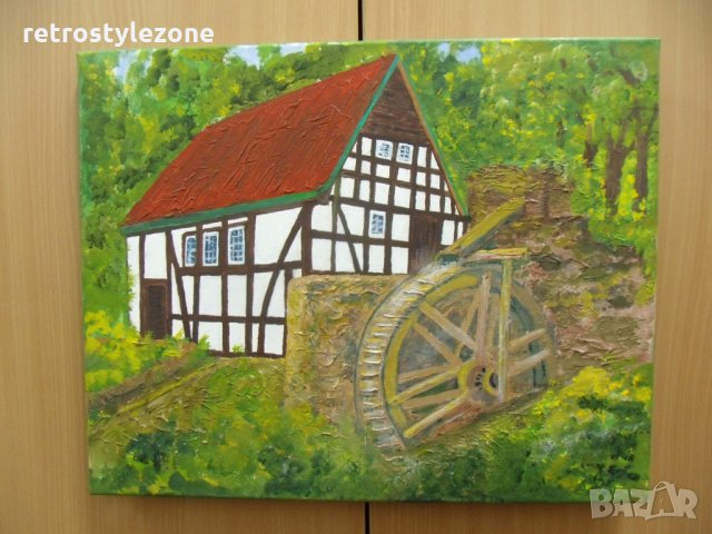 № 5849 стара картина   - масло,платно  - размер 50 / 40 см 