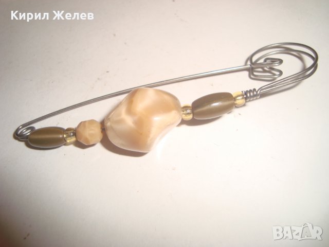 РЕТРО АРТ БРОШКА ИГЛА с ЯСПИС 11916, снимка 7 - Други - 30554916