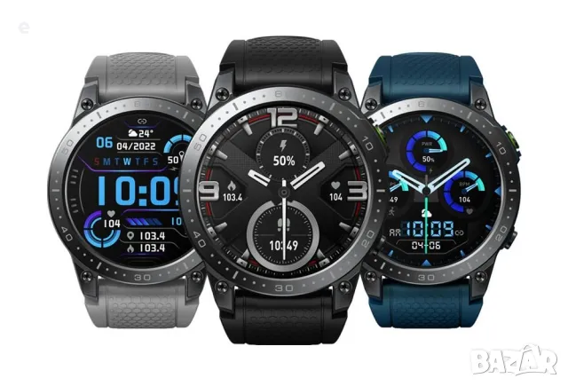 Смарт часовник Zeblaze Ares 3 Pro, AMOLED, 1.43'', Разговори,Водоустойчив. СИВ, снимка 6 - Мъжки - 47920737